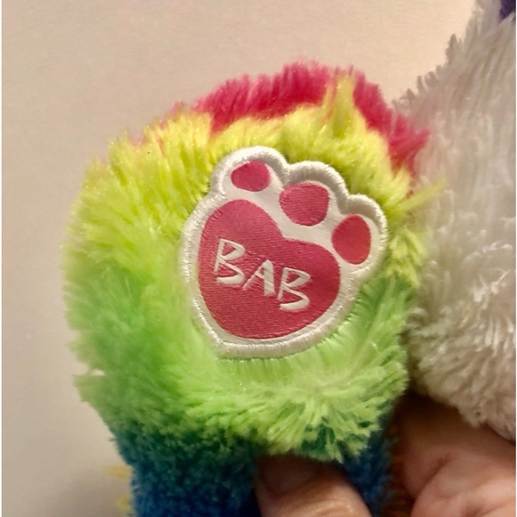 Build a Bear  BAB Rainbow Panda Bear Pop of Color 15" Plush Stuffed Animal Toy - Picture 8 of 8